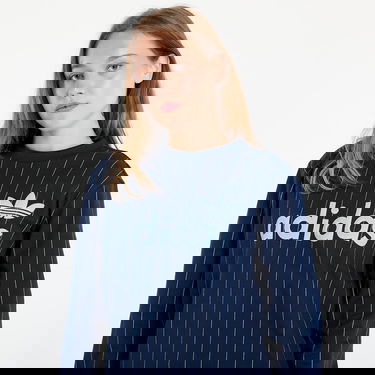 Пуловер adidas Performance Pinstripe Graphic Sweatshirt Тъмно синьо | JJ3488, 1