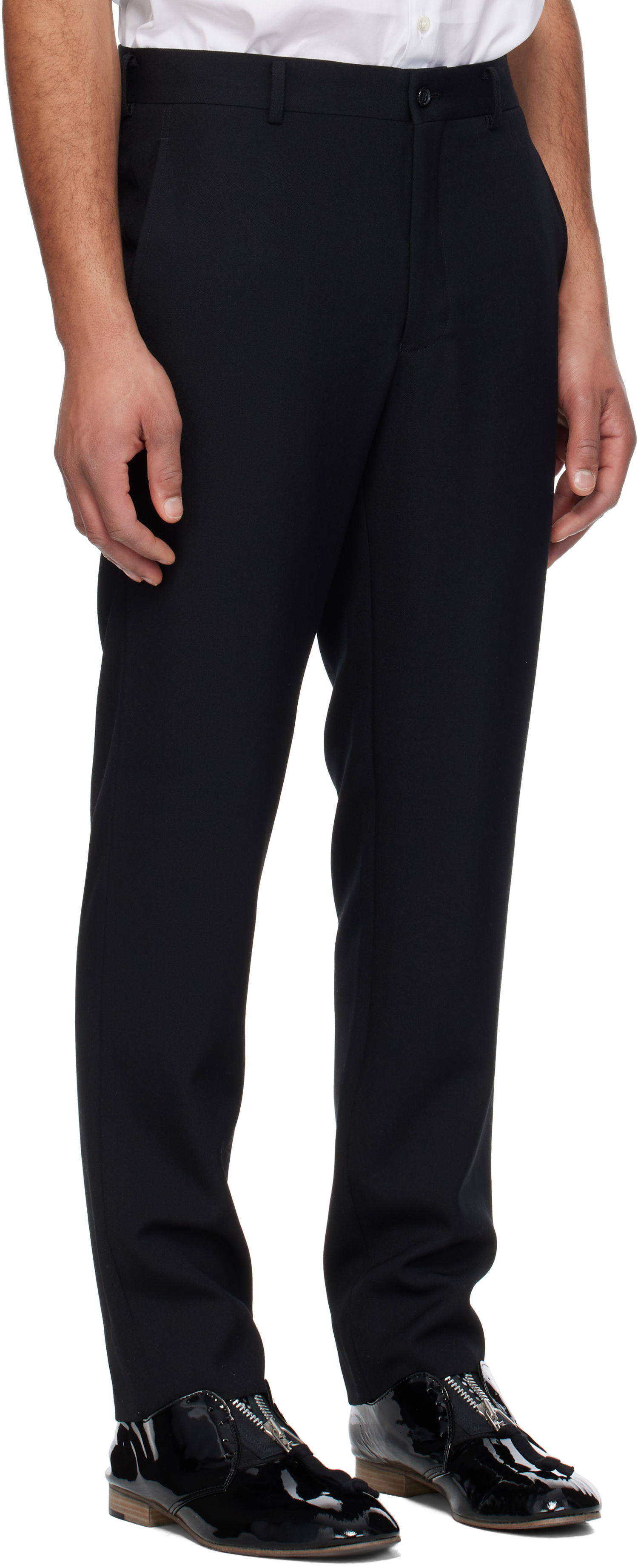 Панталони Comme des Garçons Homme Plus Wool Gabardine Trousers Черно | PO-P046-051, 1
