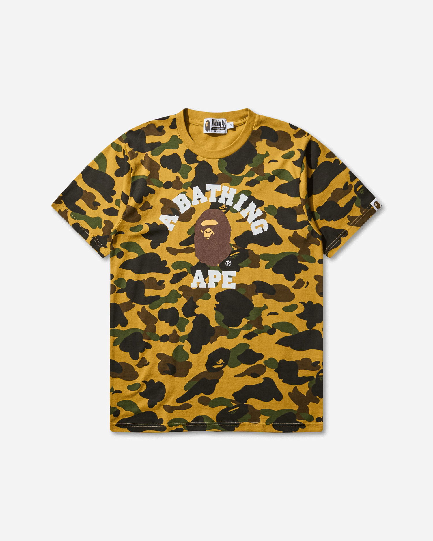 Тениска BAPE 1st Camo College T-Shirt Жълто | 1L80109008 YELLOW, 1