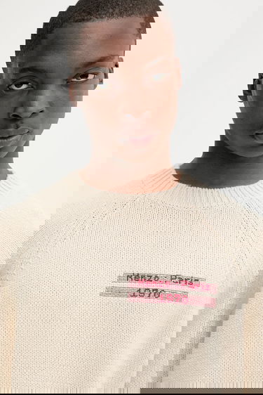 Пуловер KENZO Kenzo 1970 Logo Sweater Бежово | FF65PU7453CF, 3