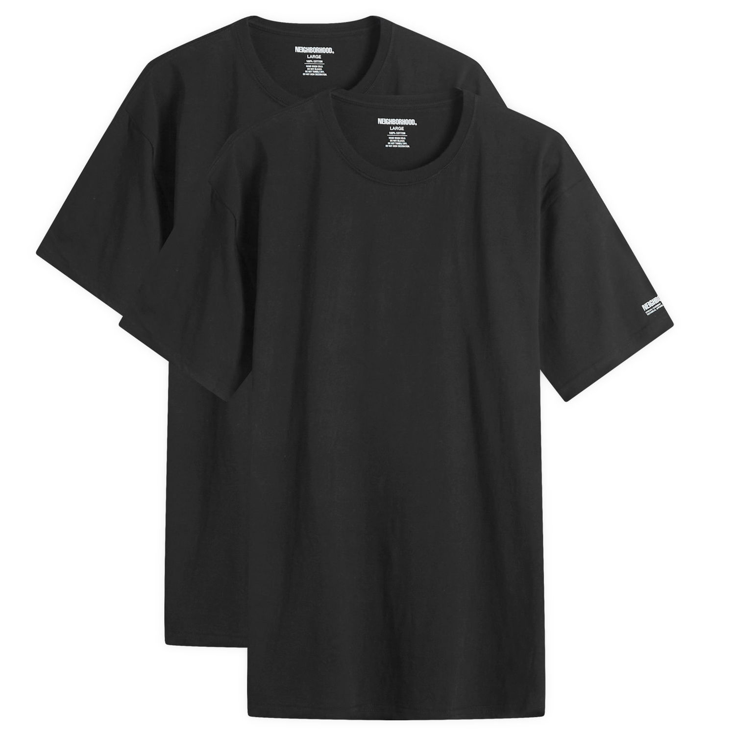 Тениска Neighborhood T-Shirt 2-Pack Classic Черно | 242QTNH-UWM01-BLK, 0
