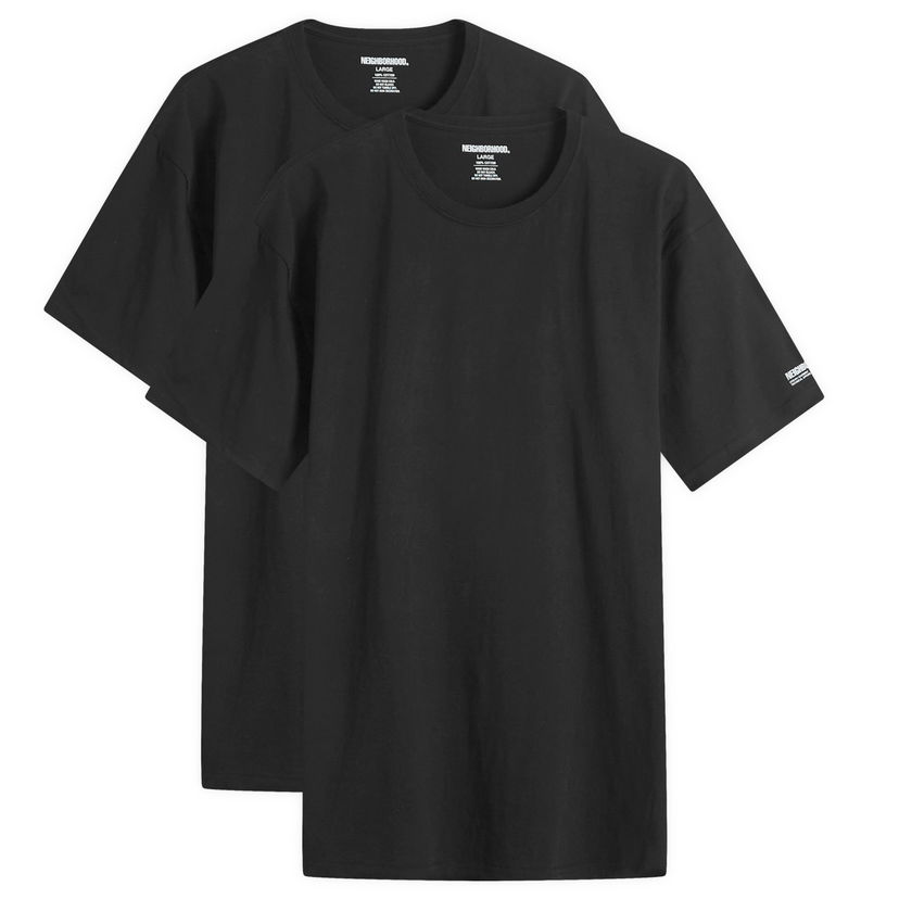 Тениска Neighborhood T-Shirt 2-Pack Classic Черно | 242QTNH-UWM01-BLK