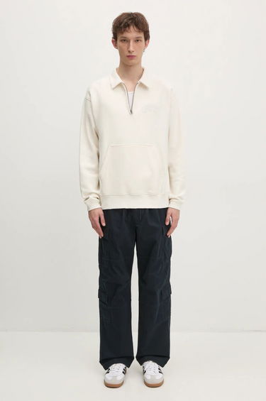 Суитчър thisisneverthat thisisneverthat Damaged Half Zip Polo Sweatshirt Бяло | TN243TSWOW02, 4