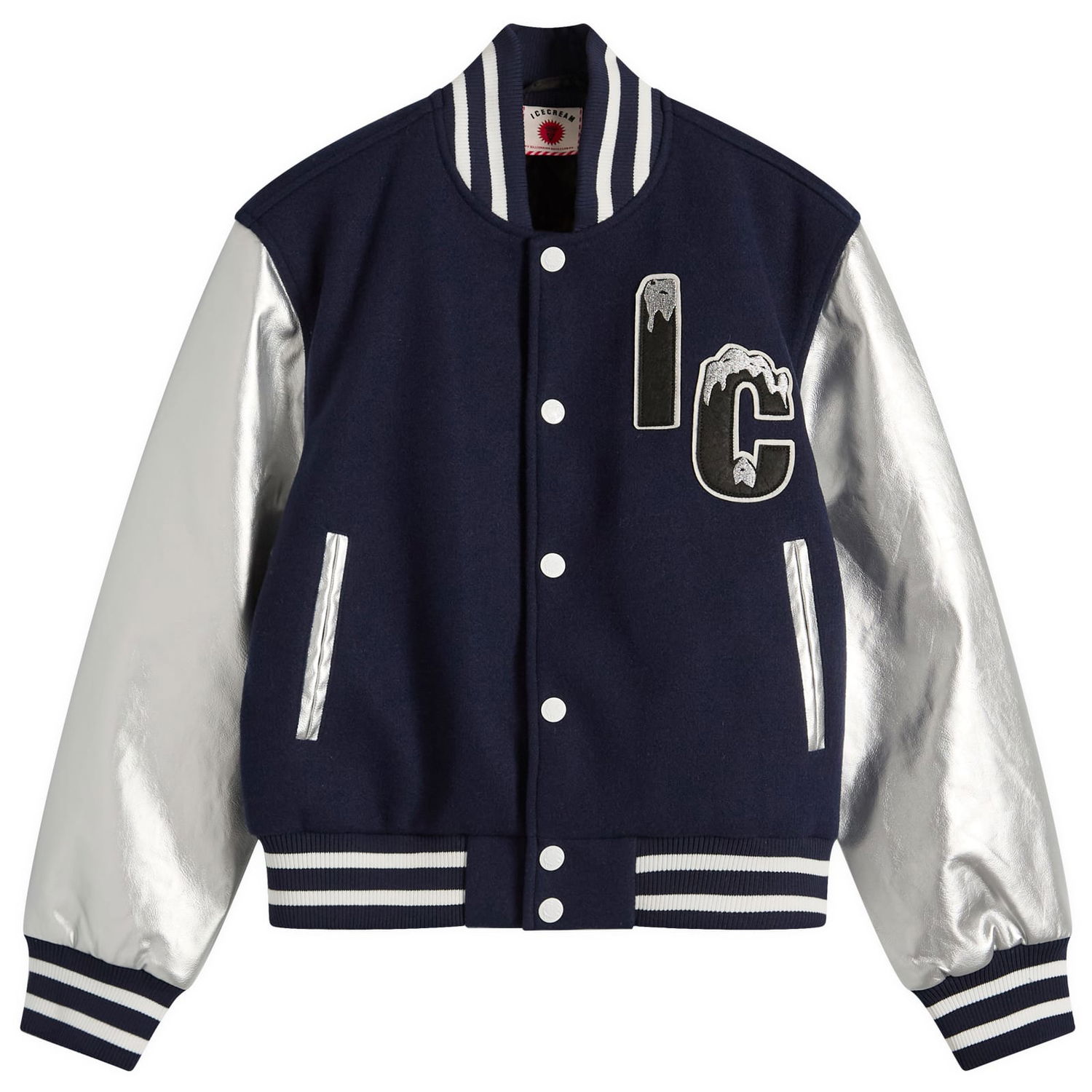 Яке бомбър BBC IceCream ICECREAM Cherry Varsity Jacket, Size Large Тъмно синьо | ICWW25301-NVY, 1