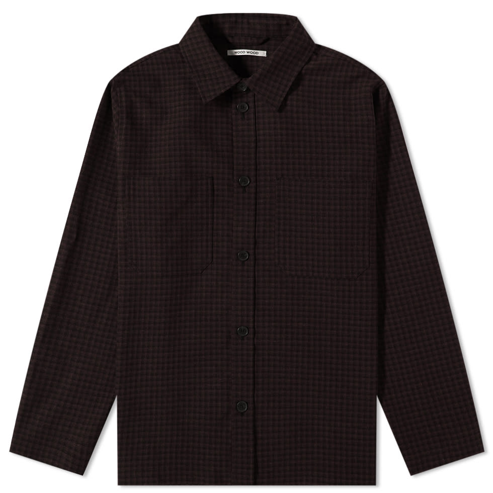 Яке WOOD WOOD Clive Wool Overshirt Кафяво | 12245305-5278-2005, 0