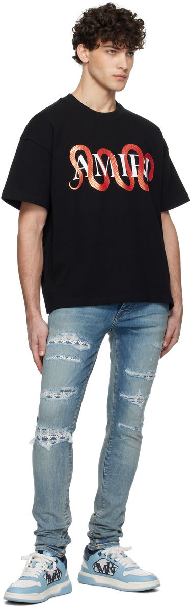 Дънки AMIRI Quad Repaired Skinny Jeans Черно | AMDNSY1100, 3