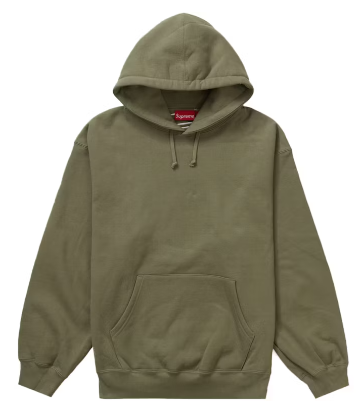 Суитчър Supreme Satin Appliqué Hoodie Зелено | FW23SW88 LIGHT OLIVE, 0