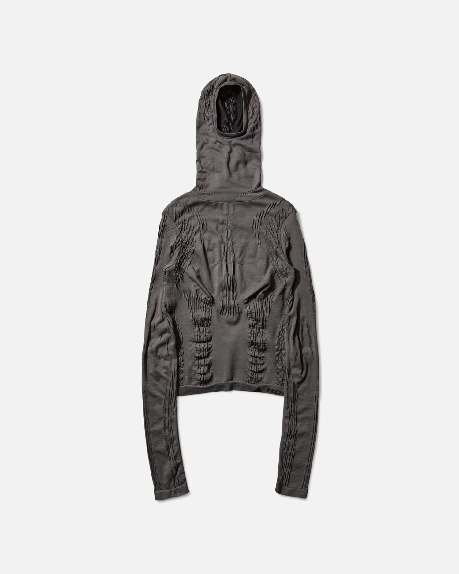 Суитчър ROA Seamless Knit Cropped Hoodie Сиво | RBWW054YA20 GRY0001, 1