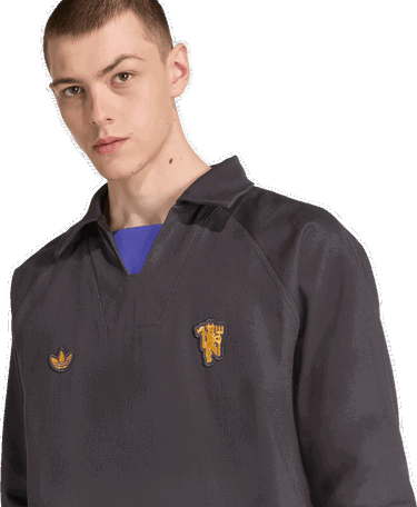 Яке adidas Performance Manchester United Terrace Icons Track Top Сиво | JX6788, 3