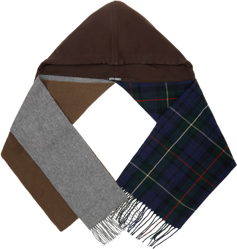 Шал Ottolinger Ottolinger Deconstructed Hoodie Scarf Кафяво | 129-902828-01
