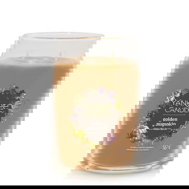 Свещи Yankee Candle Signature Large Jar 2 Wicks Golden Pumpkin Кафяво | 43490, 1
