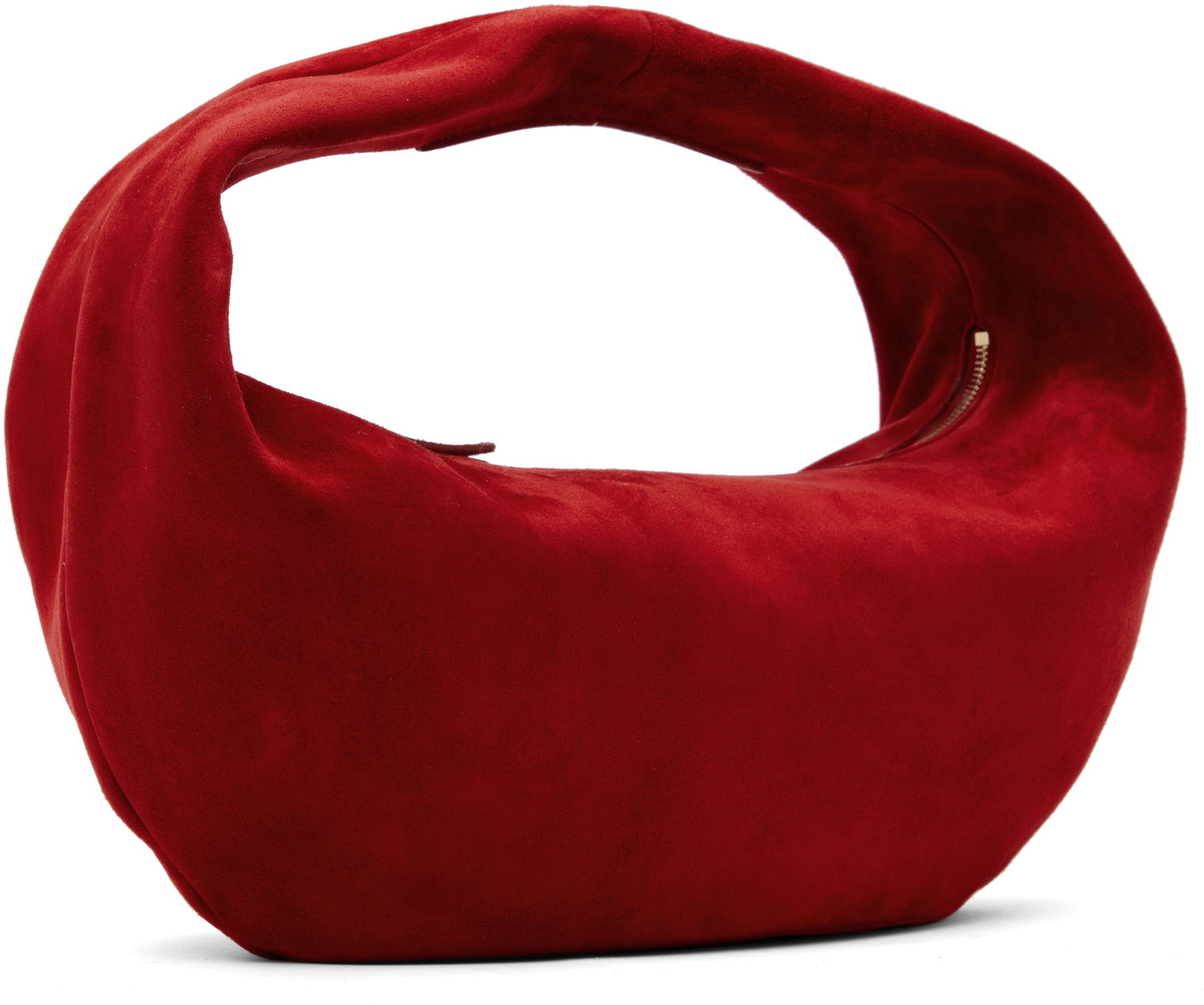 Чанта през рамо Khaite KHAITE Medium Olivia Suede Shoulder Bag Червено | H6015-726, 1