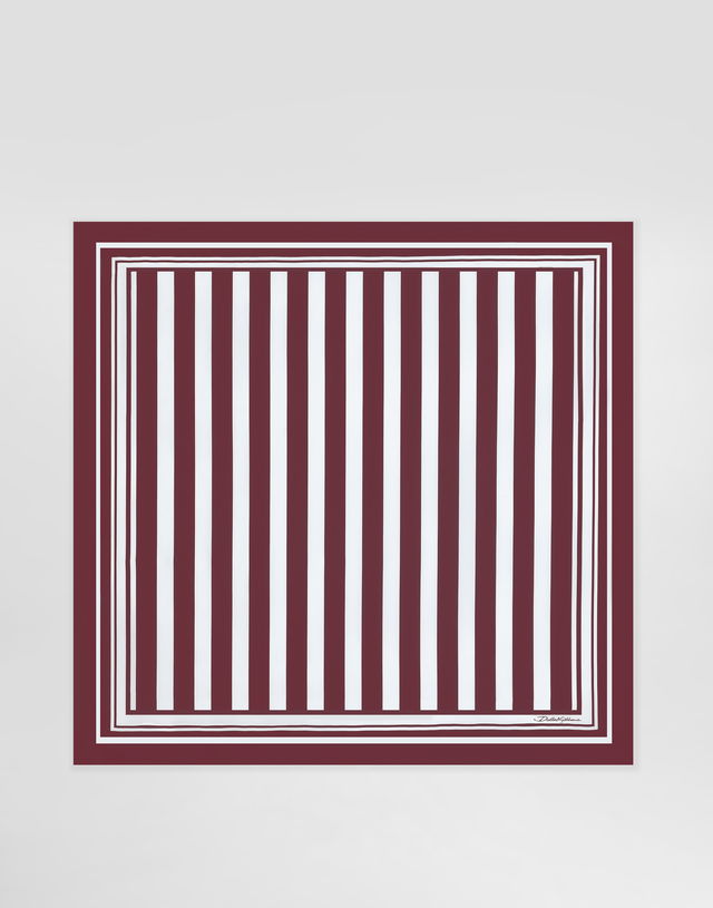 Dolce & Gabbana Striped Silk Twill Square Scarf
