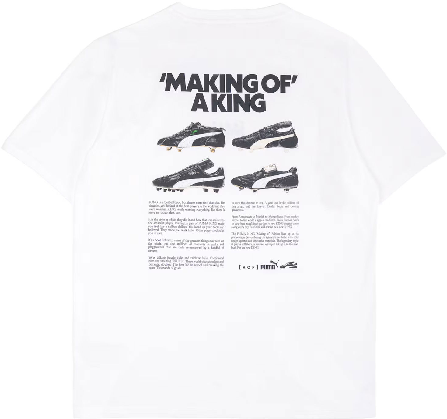 Тениска Puma Art of Football 'Making of a King' Tee Бяло | 658807-003, 1
