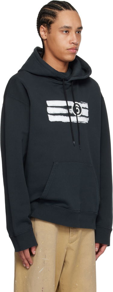 Суитчър Maison Margiela MM6 Maison Margiela Printed Logo Hoodie Черно | SH2GU0020 M25004, 1