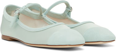 Облекло Aeyde Aeyde Uma Satin Toe-Cap Ballerina Flats Тюркоазено | A11-FL-RKLS08FL169-SS25-1017-067, 3