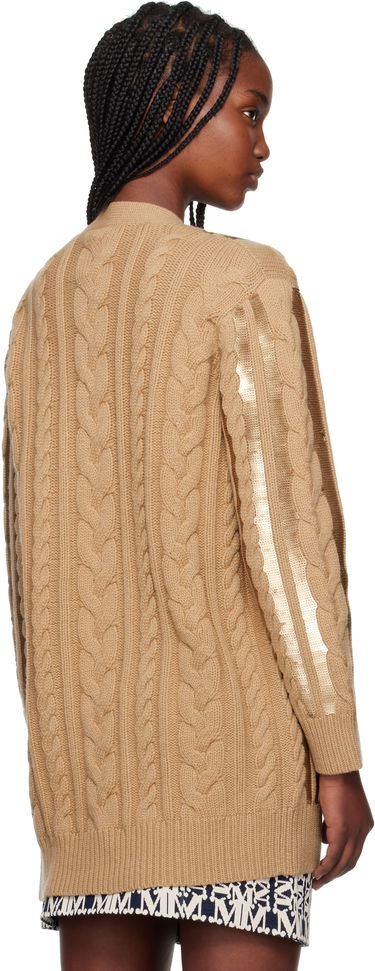 Пуловер Max Mara Max Mara Cable Knit Sequin Cardigan Кафяво | 2511341011675, 2