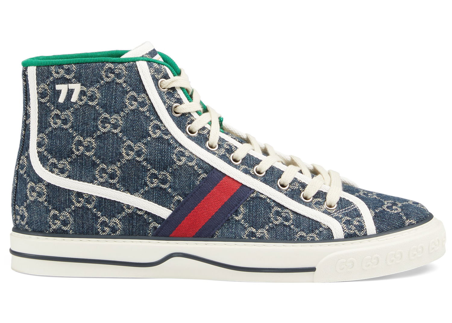 Кецове и обувки Gucci Tennis 1977 High Top Синьо | 6258072KQ904464, 0