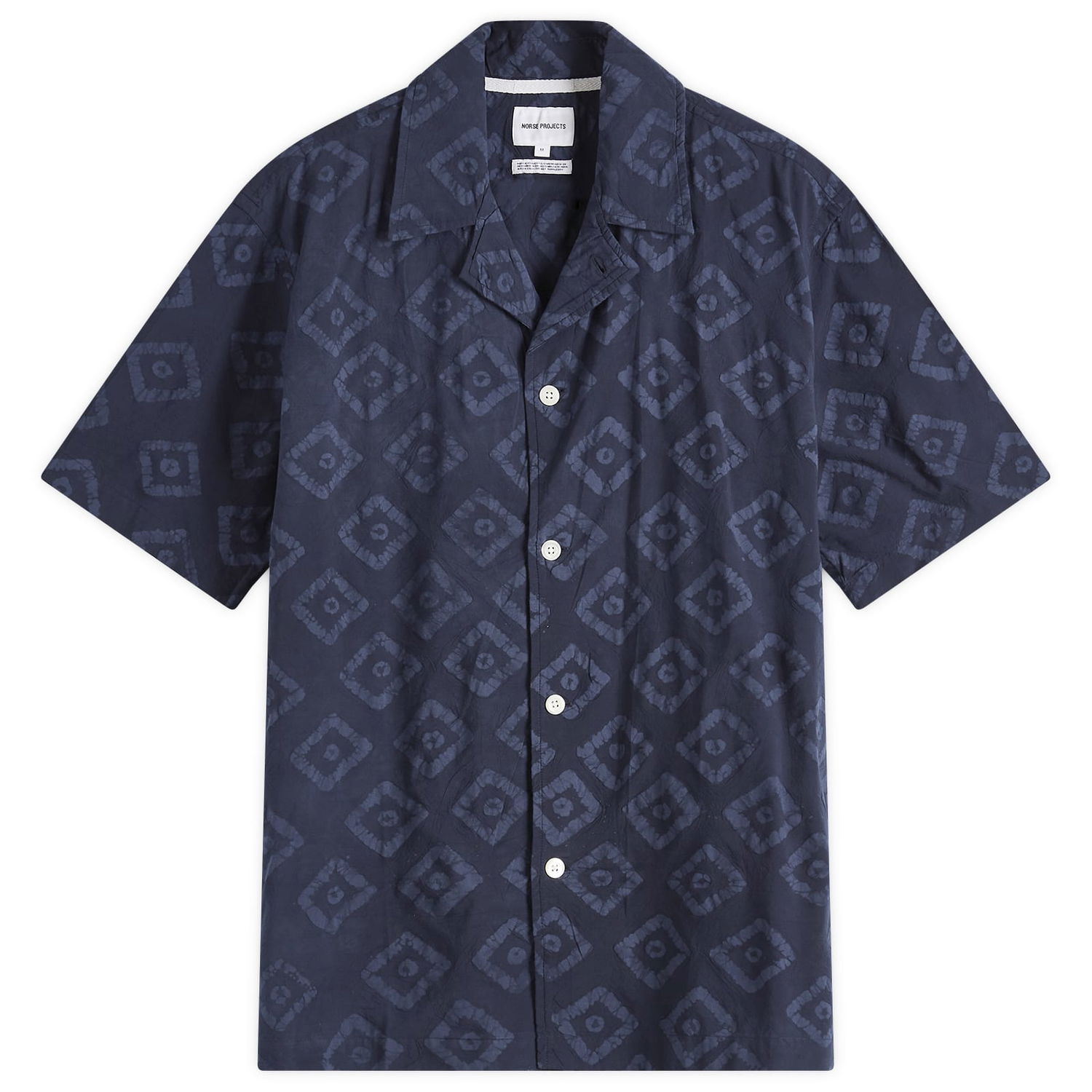 Риза NORSE PROJECTS Norse Projects Mads Batik Vacation Shirt, Size Large Тъмно синьо | N40-0833-7004, 1