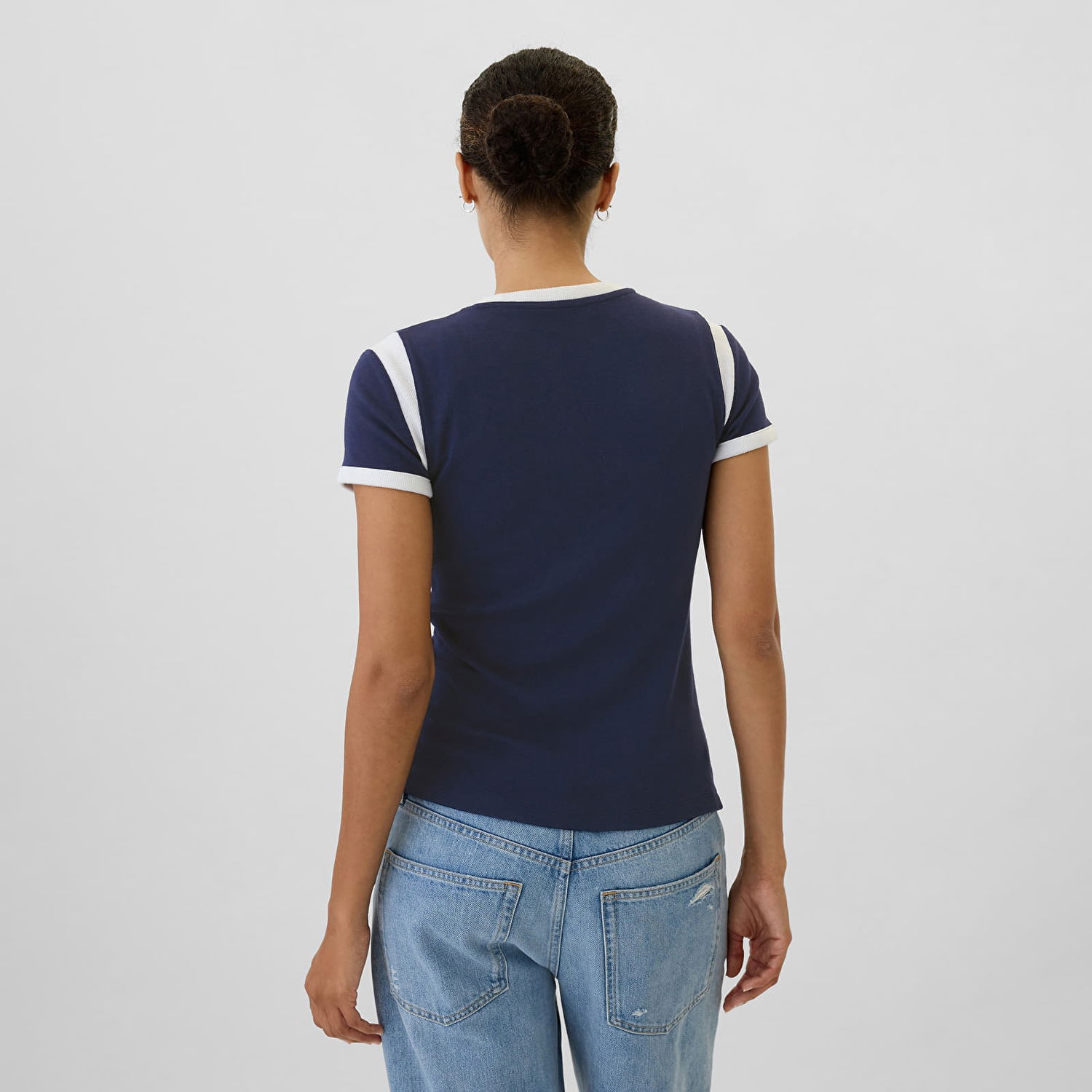 Тениска GAP T-shirt Shortsleeve Logo Tee Navy Uniform S Черно | 534391-00, 1