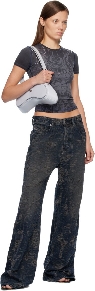 Чанта през рамо Diesel Play Curved Crossbody Bag Сиво | X10221 PR227, 3