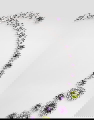 Колие Dolce & Gabbana Dolce & Gabbana Eleganza 18K White Gold Necklace with Amethysts, Peridots, and Sapphires Лилаво | WNSA4GWAME180001, 1