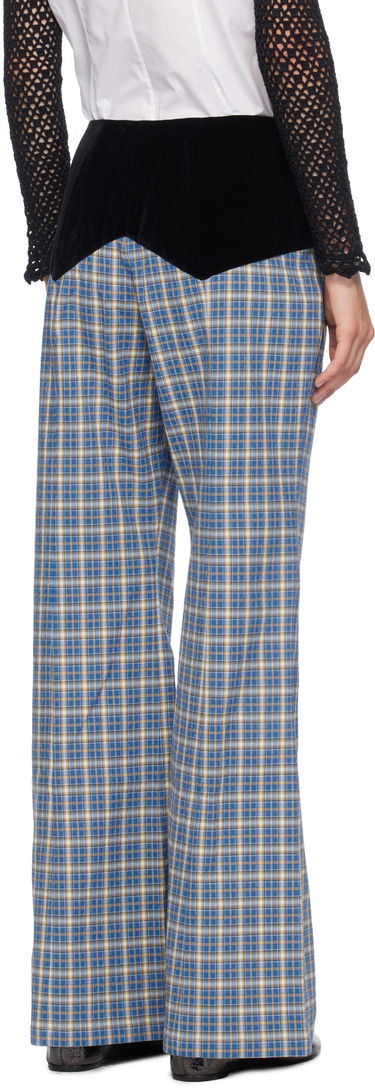 Панталони Chopova Lowena Bell Rope Tartan Trousers Синьо | 4067, 2