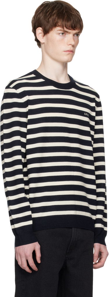 Пуловер A.P.C. A.P.C. Matthias Striped Sweater Тъмно синьо | WVBEC-H23431, 1