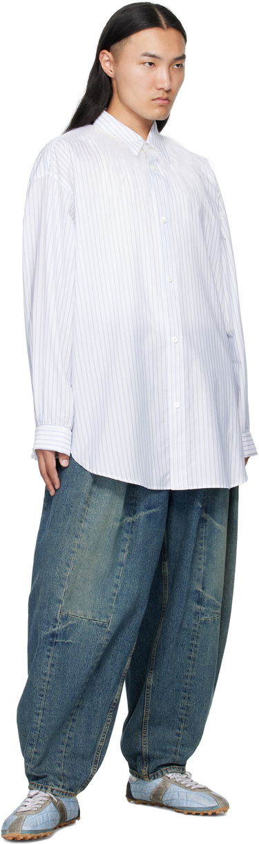 Риза HED MAYNER Hed Mayner Kidassia Striped Collared Shirt Бяло | HMMB60001P-HB049, 3