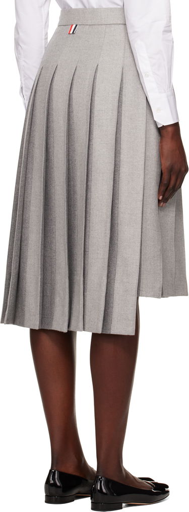 Пола Thom Browne Wool Flannel Pleated Midi Skirt Сиво | FGC441A-F0580, 2
