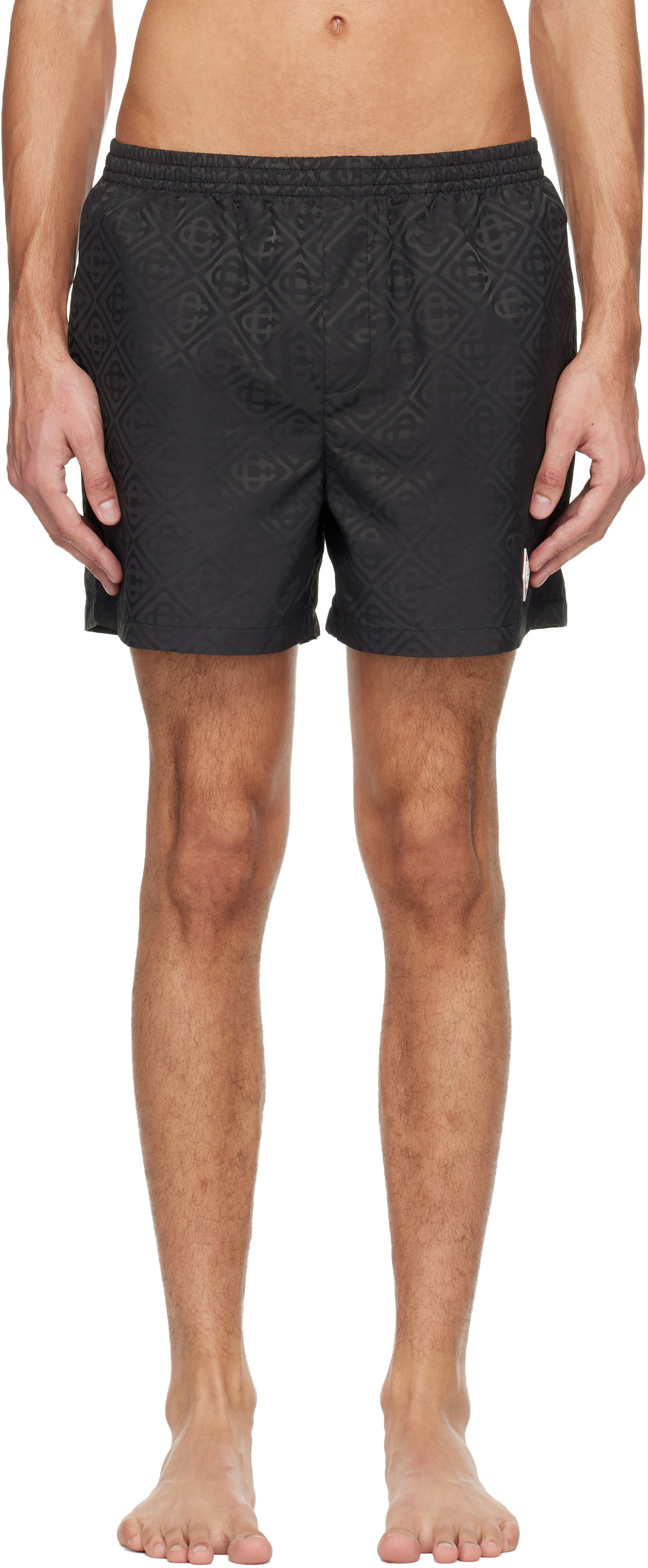 Бански Casablanca Casablanca Jacquard Swim Shorts Черно | M-SP26-TR-224-02, 0