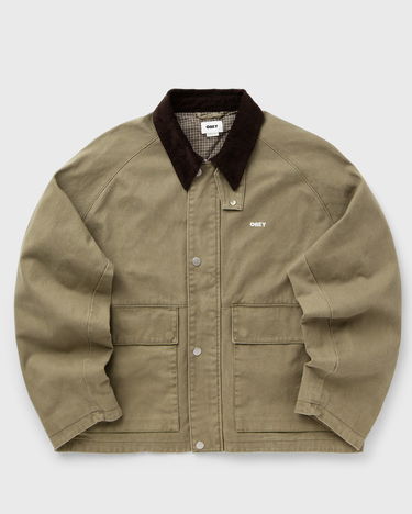 Яке OBEY Caden Corduroy Collar Work Jacket Зелено | 121800596-MMD, 0