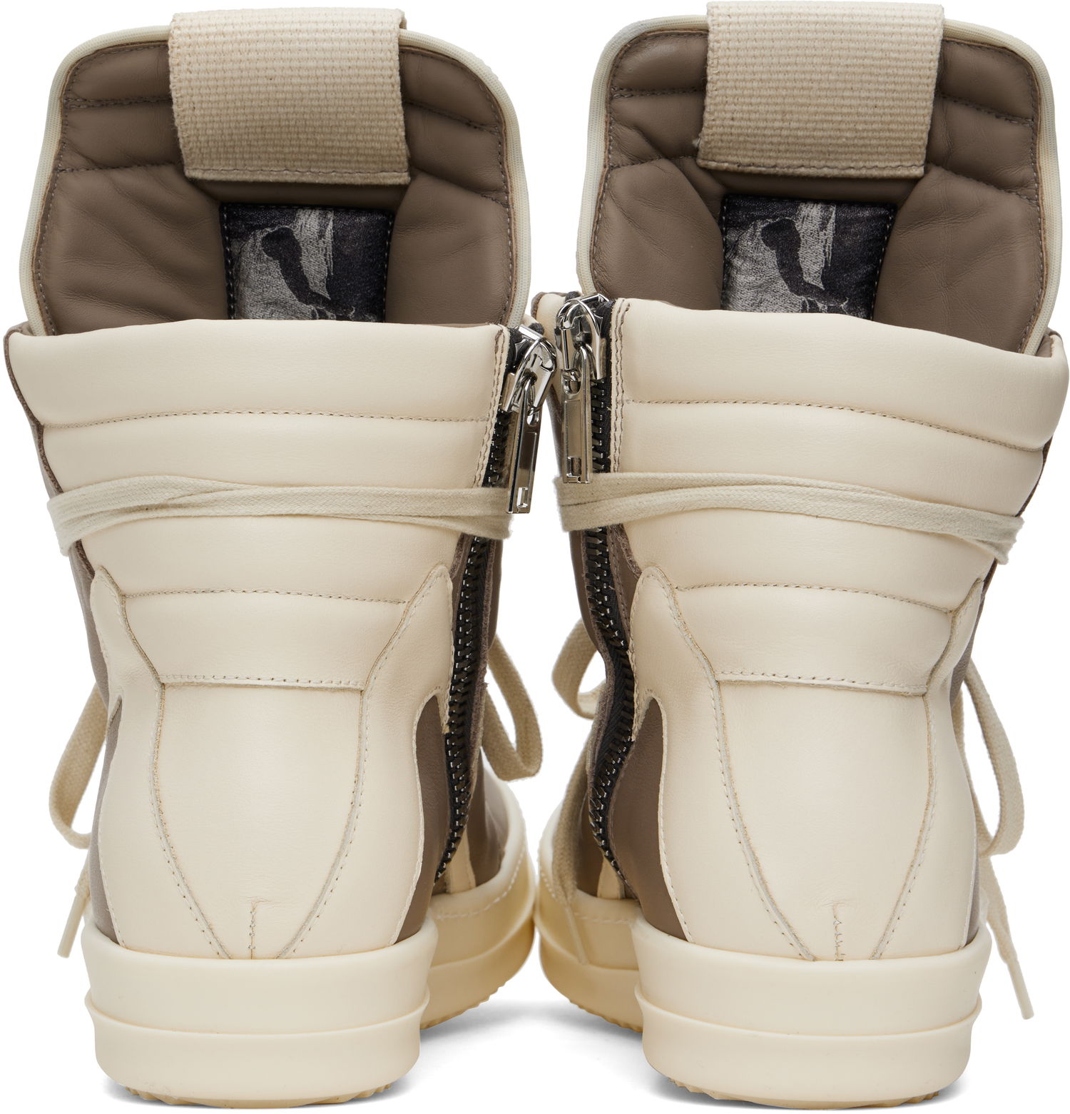 Кецове и обувки Rick Owens Rick Owens Hollywood Geobasket Бежово | RU01E5894 LCO, 1