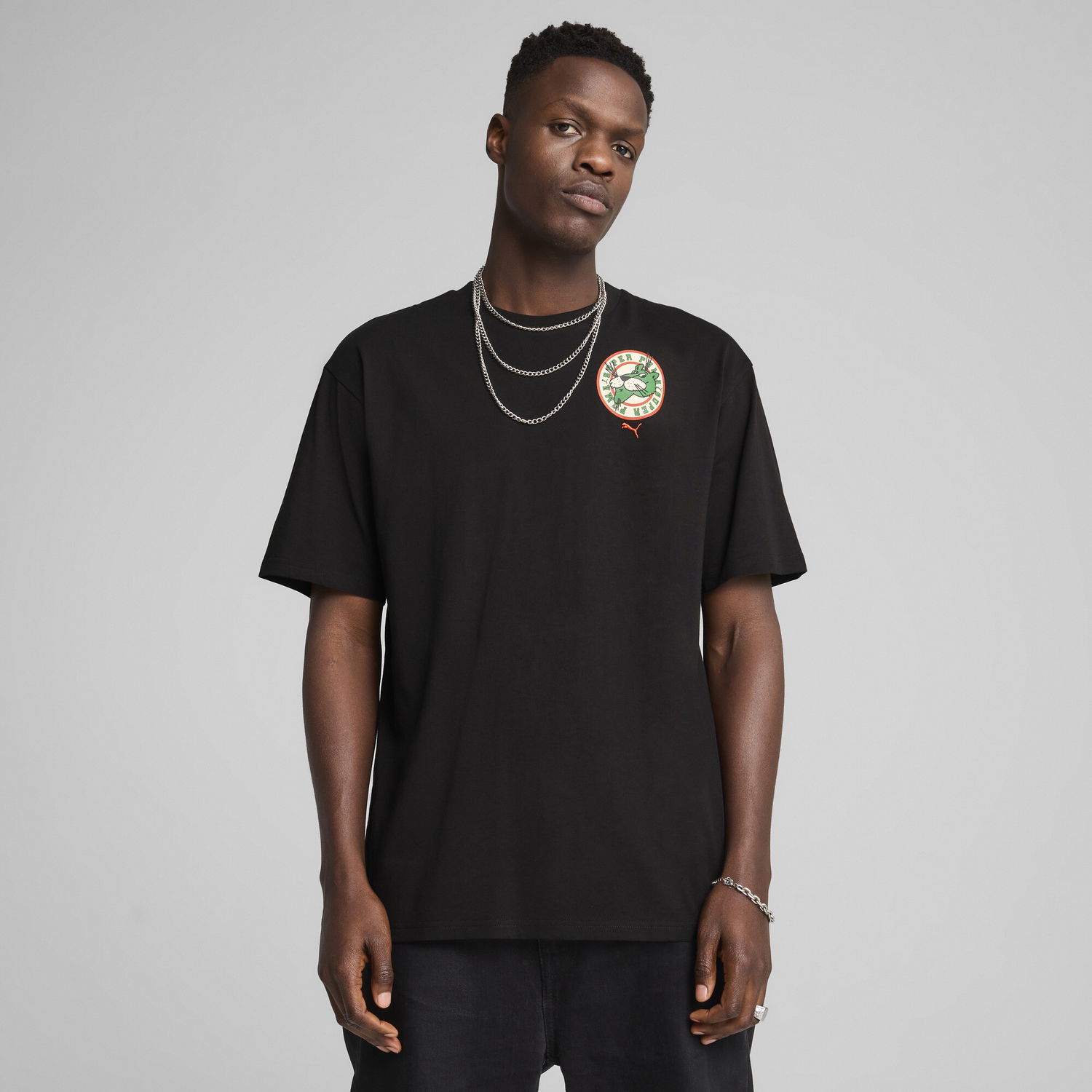 Тениска Puma Super PUMA Graphics Relaxed Fit T-Shirt Черно | 629639_01, 0