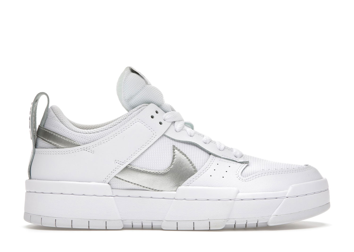 Кецове и обувки Nike Dunk Low Disrupt White Silver W Бяло | DJ6226-100, 0
