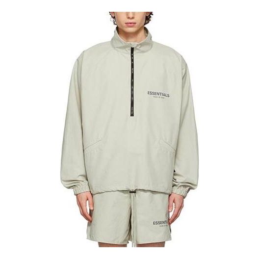Ветровка Fear of God Fear of God Essentials Half-Zip Track Jacket Зелено | FOG-FW21-105