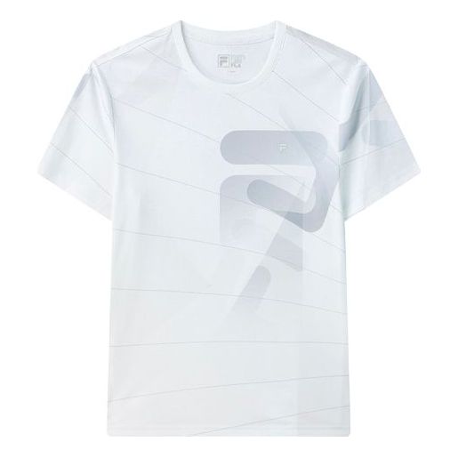 Тениска FILA FILA Logo Pattern Casual T-Shirt Бяло | F11M122114F-ZB