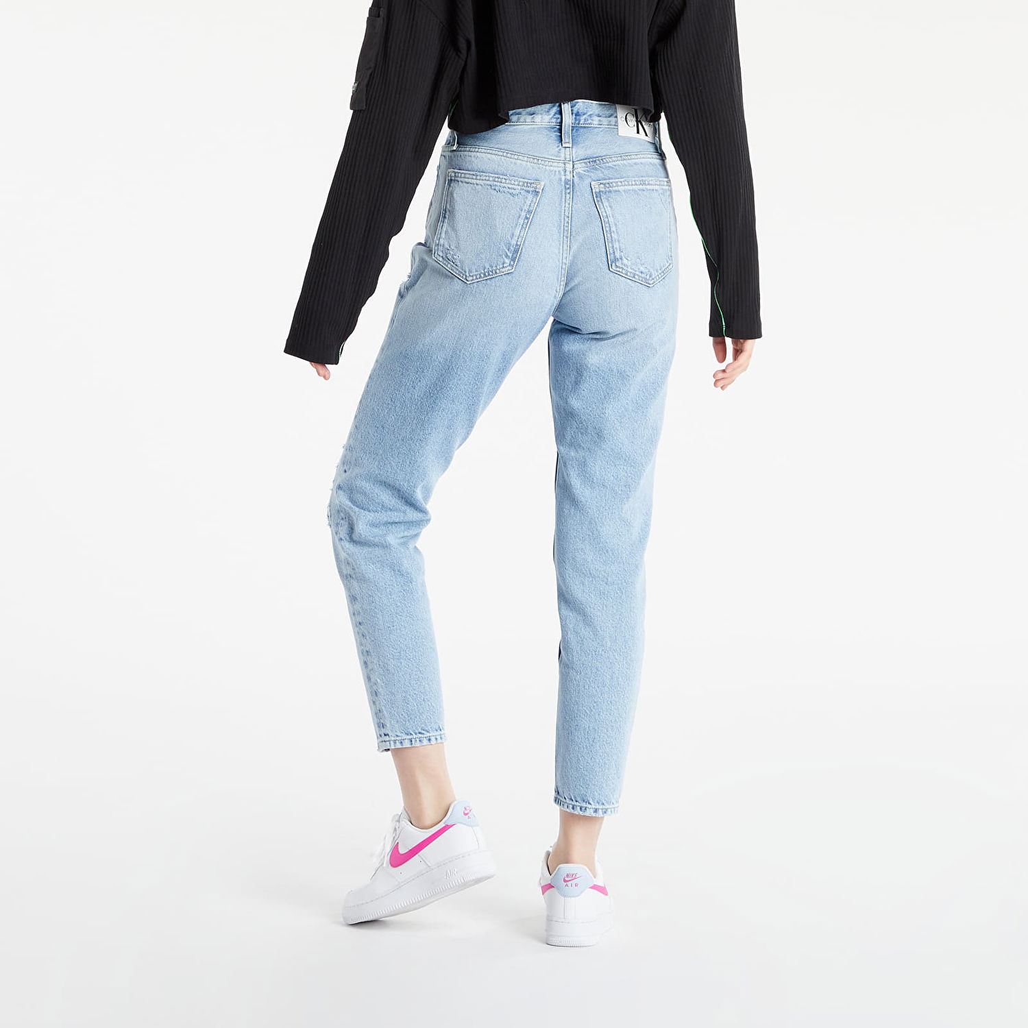 Дънки CALVIN KLEIN Mom Jeans Denim Medium Синьо | J20J218512 1A4, 1