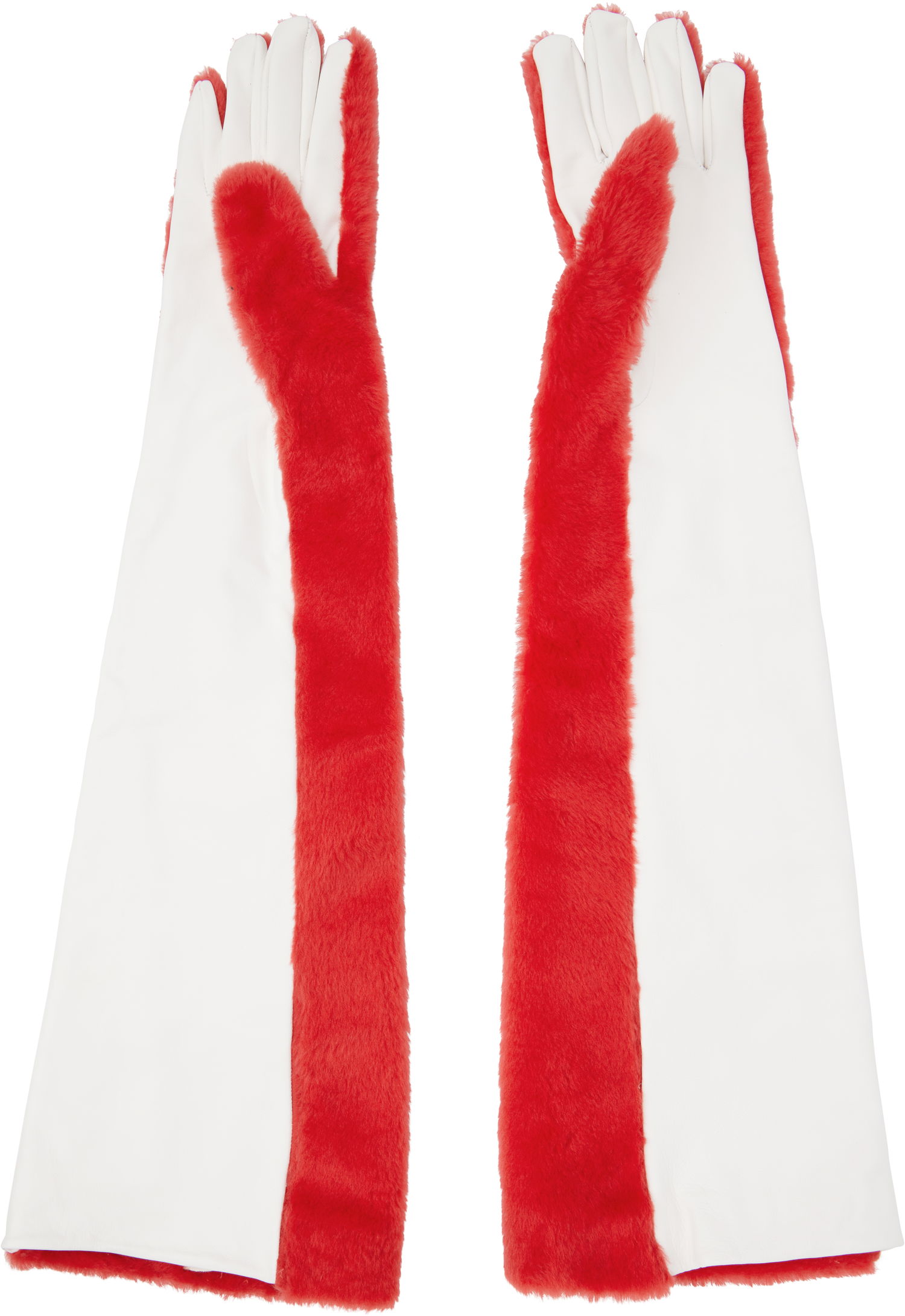 Ръкавици Marni Marni Long Faux-Fur Gloves Червено | GNMC0052X0 ULM121, 1