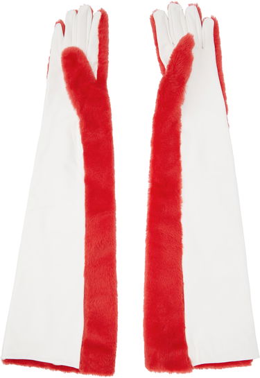 Ръкавици Marni Marni Long Faux-Fur Gloves Червено | GNMC0052X0 ULM121, 1