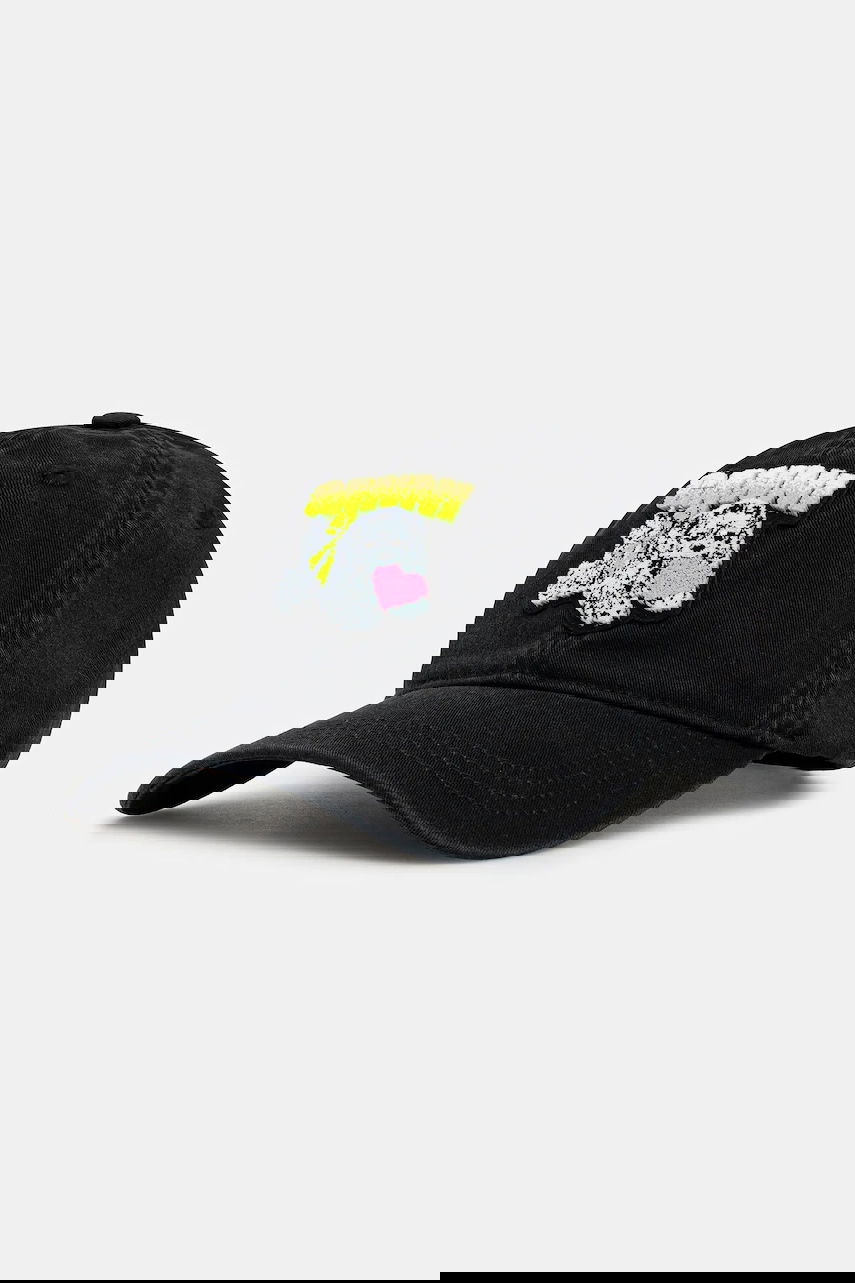 Шапка с козирка GANNI Washed Cotton Canvas Puppy Baseball Cap Черно | A6941, 0
