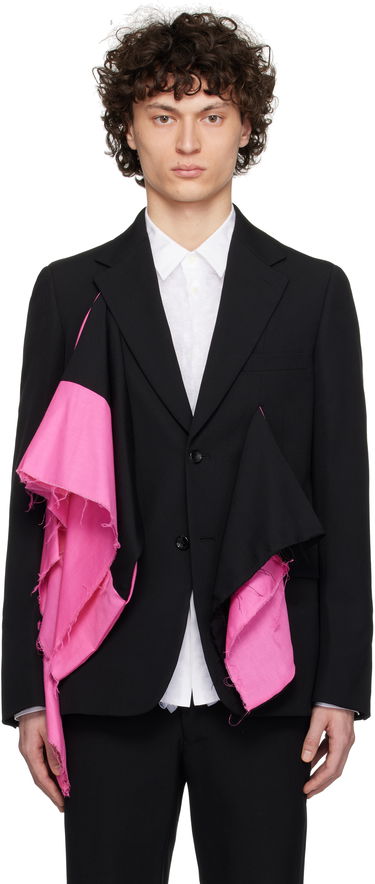 Яке Comme des Garçons Comme des Garçons Homme Plus Gabardine Blazer with Draped Detail Черно | PO-J054-051, 0