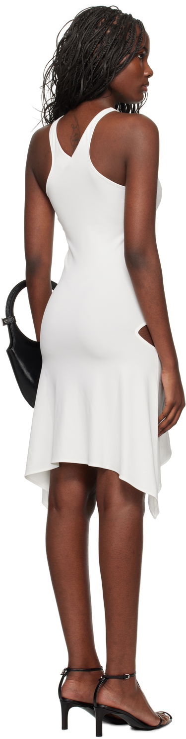 Pокля Courrèges Courrèges Women's Jersey Asymmetrical Minidress Бяло | 324JRO461JS0066, 2