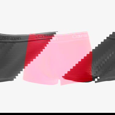 Боксерки CALVIN KLEIN Microfiber Stretch Wicking Technology Low Rise Trunk 3-Pack Black/ Convoy/ Red Gala Многоцветен | NB2569A 8Z8, 4