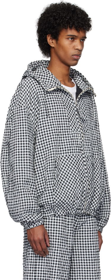 Ветровка Marni Marni Gingham Seersucker Hooded Jacket Синьо | JUMU0179SU UTN929, 4