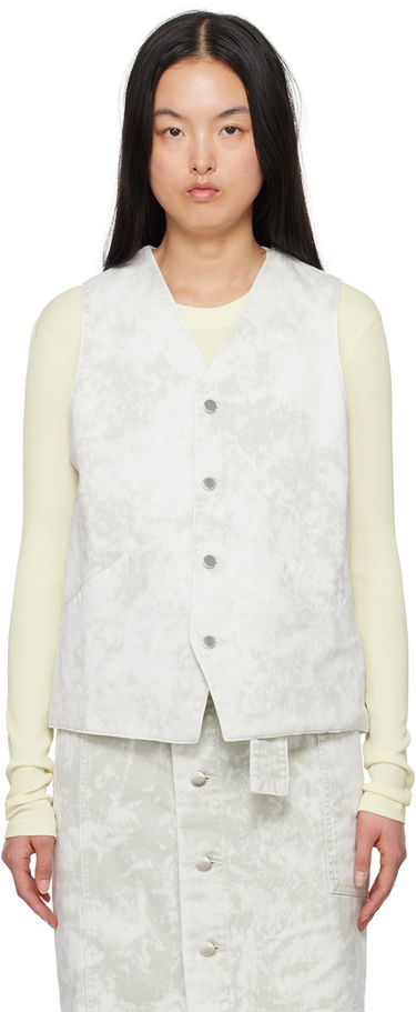 Жилетка LEMAIRE Lemaire Acid-Washed Denim Vest Бяло | OW1071 LD1012, 0