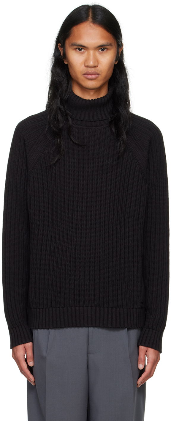 Пуловер BOSS Turtleneck Embroidered Черно | 50528324, 0