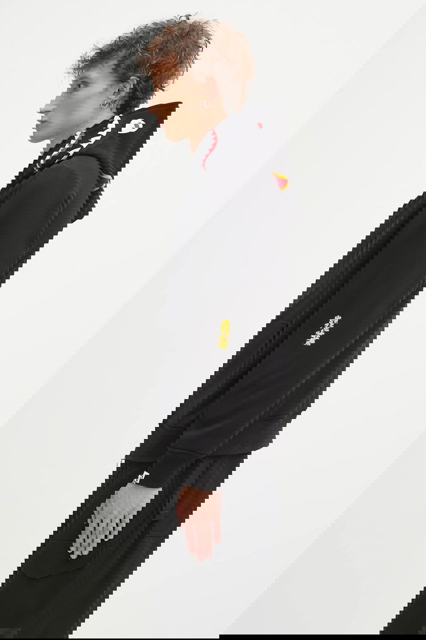 Суитчър BAPE 2nd Shark Full-Zip Hoodie Черно | 1K70115006, 1