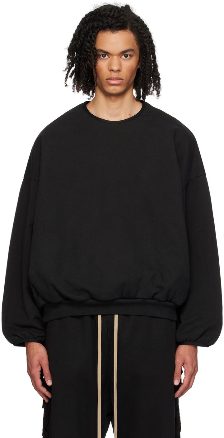 Суитчър Fear of God Black Crewneck Sweatshirt Черно | FG850-028TER