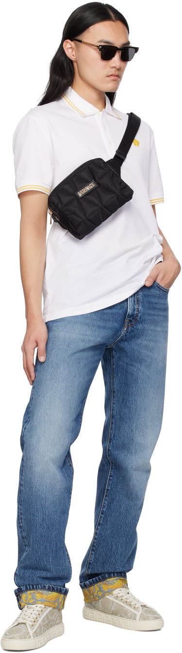 Дънки Versace Versace Stonewashed Cuffed Jeans Синьо | 1018013_1A12886, 3